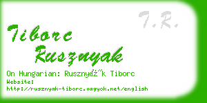 tiborc rusznyak business card